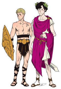 i meant for this one to be a quick fill, but then i got all caught up on JOHN&rsquo;S THIGHS ablativeabby: PLZ: Sherlock fanart, John and Sherlock dressed as Ancient Romans. IDK.