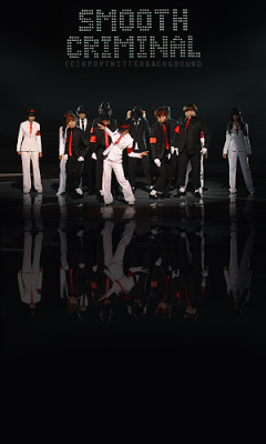 kpoptwitterbackground:  128. SNSD , SJ &amp; Shinee - Smooth Criminal Color Code ; 050507 