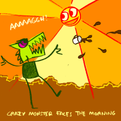 Explodingdog:  Bad Idea To Give More Than One Coffee To Crazy Monster! 