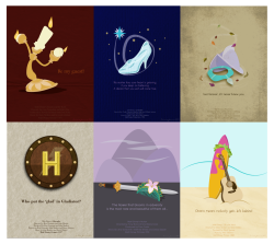 minimalmovieposters:  Disney Series: Beauty and the Beast, Cinderella, Pocahontas, Hercules, Mulan and Lilo &amp; Stitch by Trixie Pama 
