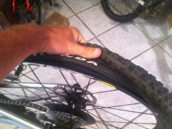 i flattened rear and front tires at the exact same time&hellip;