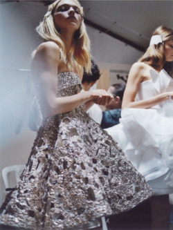 Sasha Pivovarova backstage Givenchy Haute Couture Spring 2008