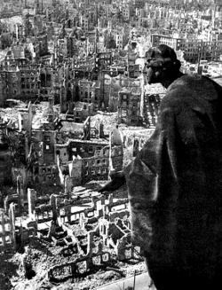 ifthisisaman:  Dresden after the bombing raid by British and US Air Forces, February 1945. 