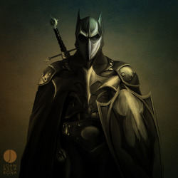 johnaslarona:  THE DARK KNIGHT The Dark Knight - an imagining of Batman in the middle ages. Connect with my: Facebook   Tumblr   Twitter   DeviantART    Here’s an HD fix. Click. For your wallpaper needs.  