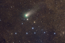 n-a-s-a:  Comet Garradd and the Coat Hanger - Sweeping through planet Earth’s night sky, last weekend Comet Garradd visited this lovely star field along the Milky Way in the constellation Vulpecula. Suggestively oriented, the colorful skyscape features