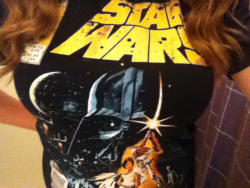 jedikirby:  When someone gets you an awesome Star Wars shirt then waits till you try it on……and fall in love….. just to say… ‘but you can’t have it till your birthday’ My birthday is like two weeks away :( 