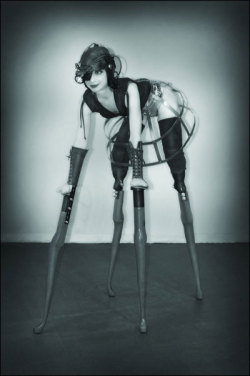 lifeincpete:  Lisa Bufano is a performance artist whose work incorporates elements of doll-making, animation, and dance. Bufano was a competitive gymnast as a child and a go-go dancer in college before she lost her lower legs and all her fingers due