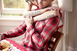 brooklynnmae:  Beautiful couple with beautiful tatts 