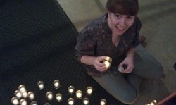 camcron:  Mel making everything pretty at the theatre.  My life