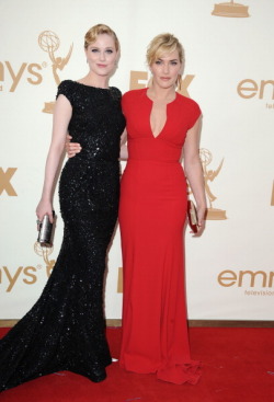 bohemea:  Evan Rachel Wood &amp; Kate Winslet - Emmy arrivals, September 18th 2011 MY HEART IS BREAKING WITH JOY!  I would like to steal Mme Wood&rsquo;s dress. kthx.