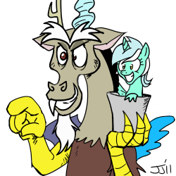 &ldquo;Seapony  Lyra and Discord. OTP. (Dunno if they&rsquo;d both fit on her undersea couch,  tho&rsquo;.)&rdquo;YEEEESS!!!!
