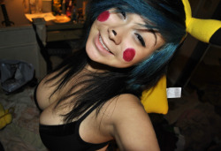 f4lconpunch:  last pikachu photo of myself cause they all look the same :0  hoooot