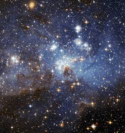 n-a-s-a:  (via HubbleSite - Picture Album: Star-Forming Region LH 95 in the Large Magellanic Cloud) 