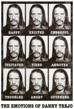 paradisaea:  I decided this week that, should there ever be a film made that involves myself as a character, I would like Danny Trejo to play me… mainly because I think it would be extremely ok. 