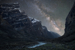 iheartchaos:  Mind-blowing photo of the Milky Way from the top of the world Taken by Anton Jankovoy, this photo was taken high in the Himalayas of Nepal, specifically in the region of Annapurna, a region of Nepal that has been uplifted as a whole piece