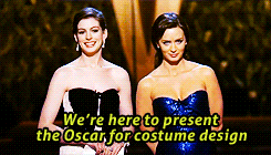 eblunts:  Emily Blunt and Anne Hathaway presenting Best Costume Design at the 79th Annual Academy Awards [x] 