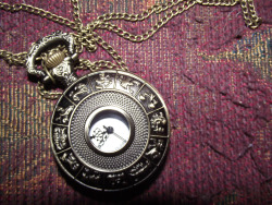 zodiacchic:  ZODIACCHIC GIVEAWAY! My second giveaway is here! This time around I am giving away a Zodiac pocket watch necklace. The necklace displays the symbols of all the zodiac signs and then opens up to show a working clock.  Rules &amp; Regulations: