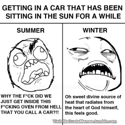 Megustamemes:  Cars Can Be So Unforgiving In The Summer Yet Warm And Welcoming In