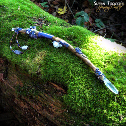 spinningcastle:  AVALON PRIESTESS Magic Crystal Wand by Susan Tooker of Spinning Castle 