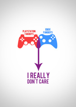 theawkwardgamer:  Console Wars // Artist: Gabs Did this because of all the arguments on YouTube I see. If you belong in the purple section, you’re awesome.  