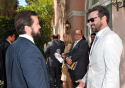 awesomepeoplehangingouttogether:  Rob McElhenney and Jon Hamm  beards ftw