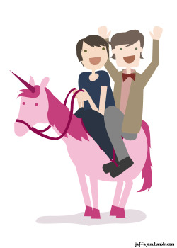 Colin And Doctor Who Riding A Pink Unicorn! :З