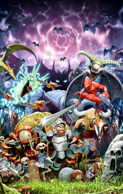 gameandgraphics:  Ghost’n Goblins art by Toshiaki “Shinkiro” Mori (for Ultimate Ghosts’n Goblins - PSP, 2006)  My hero~