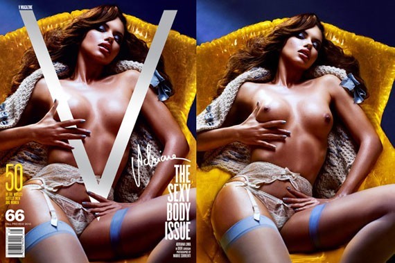 V magazine covers.
