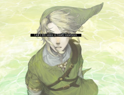 Zelda-Confessions:  Confessor: “Link’s Life Seems So Lonely Sometimes.” Artwork.