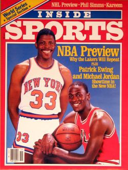 Patrick Ewing &amp; Michael Jordan - Inside Sports Magazine November, 1985