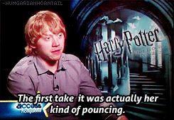 sweethogwarts:    Rupert talking about the Romione kiss  