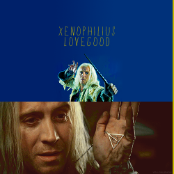 chamberofweasleys-blog:  HARRY POTTER ALPHABET ϟ  → X of Xenophilius Lovegood“A most eccentric-looking wizard. Slightly cross-eyed, with shoulder-length white hair the texture of candyfloss, he wore a cap whose tassel dangled in front of his nose