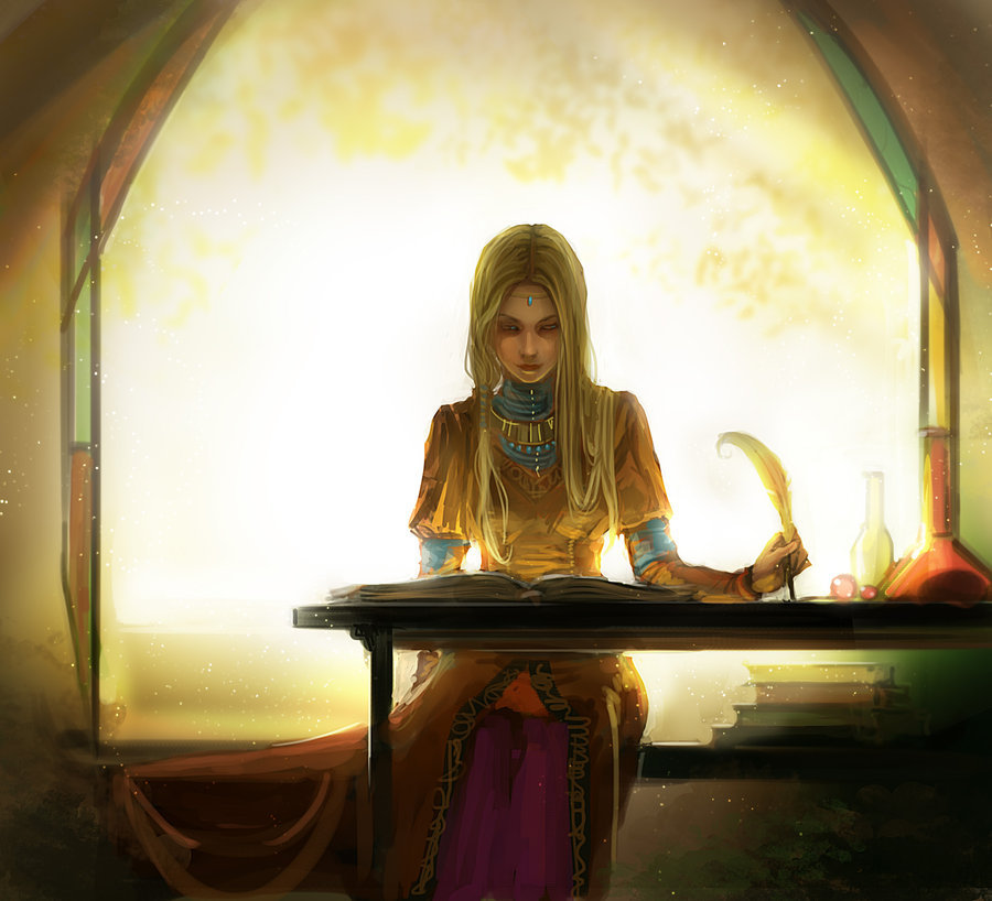 dotlikeme:  Studing of Magic by anndr  I&rsquo;ve decided to affix feather to