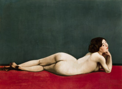 lacontessa:  Felix Vallotton (1865-1925), Nude Stretched out on a Piece of Cloth —via poboh 