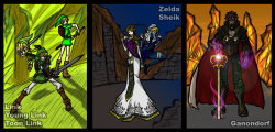 thehyrulianprincess:   SBB: Legend of Zelda Heros by ~Kiarou  Falta Tetra y Ganon