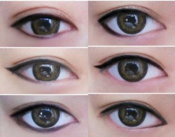 istehlurvz:  dg9yaw5ndg9u:  glamattractions:  How eyeliner styles change your eye appearance.  Tagging for future reference  I TRIED TO EXPLAIN THIS TO SOMEONE ONCE AND THEY DIDN’T GET IT. I do this frequently with my makeup.. 