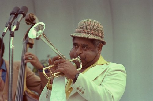 ourpresidents:  John Birks “Dizzy” Gillespie October 21, 1917 - January 6, 1993 It’s the birthday of jazz giant Dizzy Gillespie.  What better occasion to put on some bebop and look at a very cool picture of Dizzy blowing his horn at the White House. 