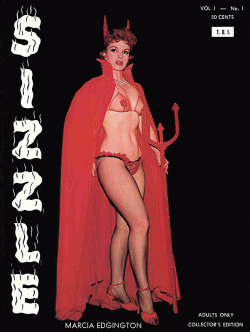 burleskateer:Marcia Edgington graces the cover of ‘SIZZLE’ (Vol.1 - No.1) magazine..