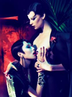 mademoiselle-vanina:  China Girls Photography duo Mert Alas and Marcus Pickett take our breath away in the March 2011 issue of Interview magazine with the editorial China Girls. Styled by Karl Templer, the visual feast features models Tao Okamoto,  Fei