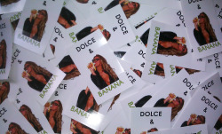 Pile of Dolce &amp; Banana stickers.