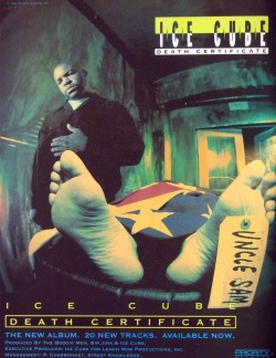  20 Years Ago Today | 10/29/91 | Ice Cube releases his second studio album,  Death Certificate  