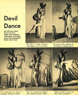 Dagmar   (aka. Virginia Blair) Probably the Burly-Queen most associated with the half-and-half &ldquo;Dance With The Devil&rdquo; routine.. In the mid-50&rsquo;s, she had to change her name to &ldquo;The Original Dagmar&rdquo;, when a voluptuous blonde