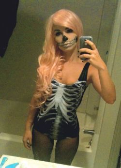 llane:  Perfect combination of creepy and sexy.  Take notes bitches, this girl is doing Halloween right!  Take that you sexy ____ . 