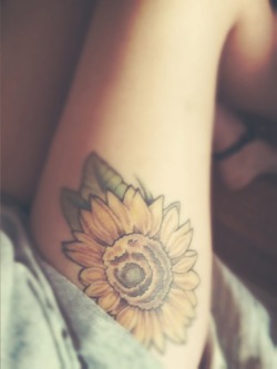 Fuckyeahtattoos:  My Name Is Elli. This Is My 4Th Tattoo Out Of 5.  Sunflowers Have