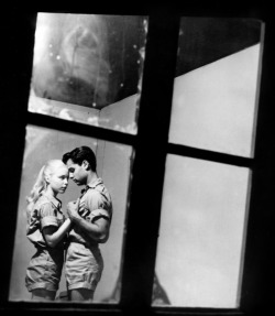 firsttimeuser:  Jill Haworth and Sal Mineo in Exodus, 1960 by Mark A. Clark Film Noir