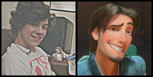 thereisonlyonedirectionn:   Louis - Prince Philip Zayn - Aladdin Liam - Prince Eric Harry - Flynn Rider Niall - John Smith  LOOK AT THE NOTES ON THE POST I MADE. WHAT IS EVEN GOING ON?! 