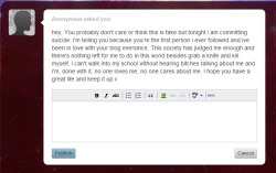theillestg:  in-finate:  couldn’t even reply thats how speechless I am.Reblog to show this person you care about them, and how disgusting society is.it wont make your “blog ugly” it’ll show you give a fuck   :( It hurts me seeing this 