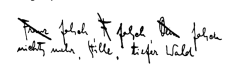  Franz Kafka’s signature in a letter to Milena Jesenská. It reads: Franz wrong,  F  wrong, Yours wrongnothing more, calm, deep forest Prague, July 29, 1920. 