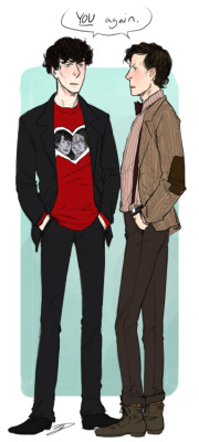11 your face is a rectangle but okay a pretty cute rectangle  &ldquo;it&rsquo;s for a case, john&rdquo; (no it isn&rsquo;t) sfbenedictcumberbatch: could  you draw John and Sherlock dressed as Rory and Amy? Bonus points if the  Doctor is there too. victory