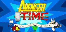 adventuretimefan:  Avenger Time! with Cap, Thor, Hulk &amp; Iron Man  oh my glob